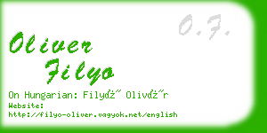 oliver filyo business card